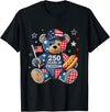 Patriotic Bear USA Vintage Co 250 Years of Freedom Patriotic Bear USA Retro T-Shirt - Black