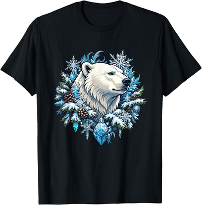Christmas Polar Bear Snowflake Winter Wonderland T-Shirt