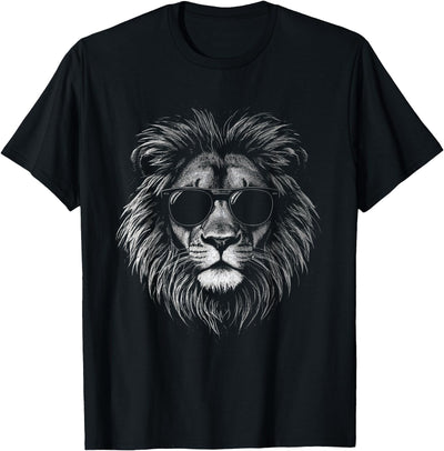 Lion with Sunglasses Lion Graphic Men Women Kids Boys Girls T-Shirt