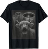 Highland Cow Selfie Alien UFO Apparel Graphic Tees Funny Highland Cow Selfie Alien UFO Gifts for Men Women Kid T-Shirt -