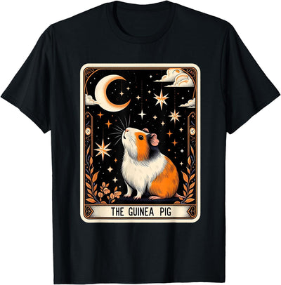 The Guinea Pig Tarot Card Women Men Kids Stars with Moon T-Shirt