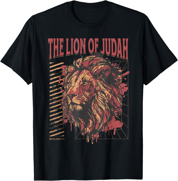Christian Lion Streetwear The Lion of Judah - Christian Lion T-Shirt - Black