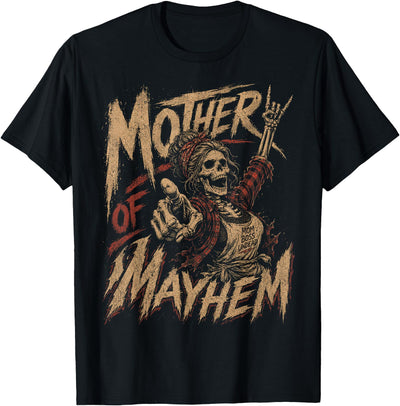 Mother of Mayhem Halloween Clothing BB Cute Halloween Shirt for Mom Mother of Mayhem Funny Mom T-Shirt
