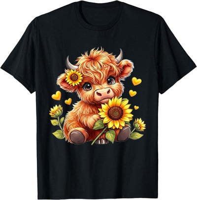 Highland Cow T-Shirt - Premium Scottish Cattle Apparel