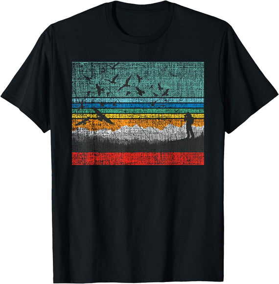 Birding & Bird Lover Shirts Retro Birding Bird Watching Bird Watcher Birder T-Shirt Small - Black