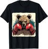 Funny Boxing Animals Boxer Bear With Boxing Gloves Kickboxing Funny Boxing T-Shirt - Black
