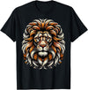 Lion Lover Face Wild Animal Lion Face Animal Lion T-Shirt - Black