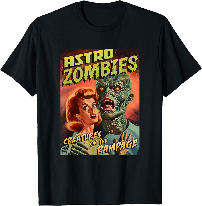 Last Gasp Graphics Astro Zombies 1950s Horror Comic Cover T-Shirt - Black