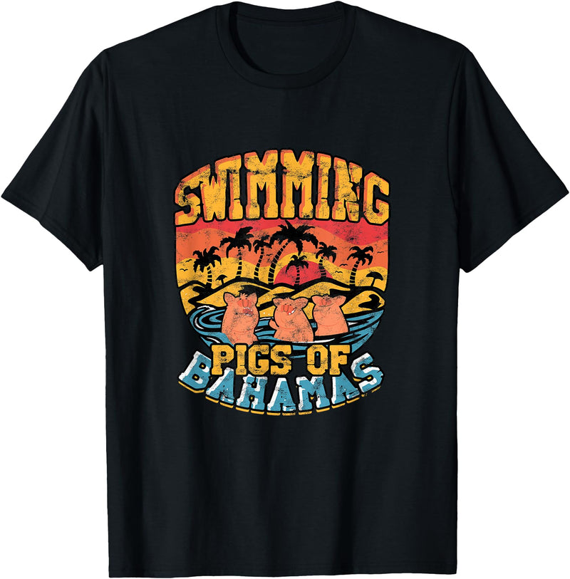 Swimming pigs of bahamas - Bahamas Cruising Swimming pigs of bahamas - Bahamas North Sea Beach Vacation T-Shirt - Black