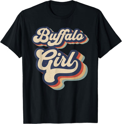 Cow Girls Vintage Design for Girls From Buffalo New York T-Shirt