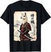 Vintage Samurai Alpaca Llama Japanese Art Tees Samurai Llama Japanese Art Vintage Alpaca Funny Animal T-Shirt - Black