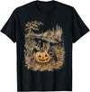 Vintage 90s Cats And Pumpkin Halloween Women Men Funny Retro 90s Kitten Black Cats and Pumpkin Halloween T-Shirt - Black