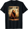 Tune It Out Bear - HQ Tune It Out Brown Bear With Headphones Grizzly Music Noise T-Shirt - Black