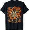 Halloween Shirts For Women Men Kids Boys Girls Halloween Mummy Bigfoot Rock Sasquatch Costume Men Boys Kids T-Shirt - Black