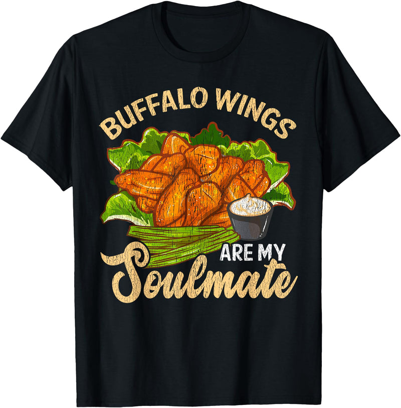 Bonafide Foodies Funny Buffalo Wings Chicken T-Shirt - Black