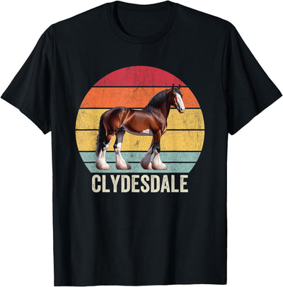 Clydesdale Horse by AKH Clydesdale Horse Vintage, Equestrian Clydesdale Horse T-Shirt