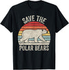Catch Some Rays Save the Polar Bears Endangered Arctic T-Shirt - Black