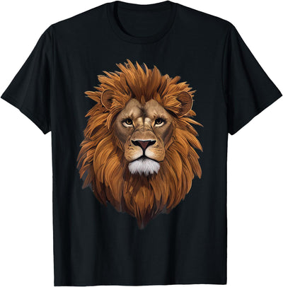 Lion Head Majestic Mane Detailed Art Powerful Strong Lion T-Shirt