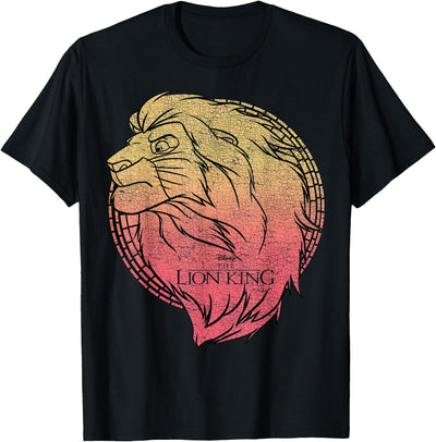 Lion King Simba Gradient Face Portrait T-Shirt