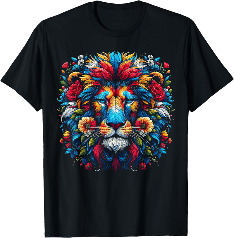 Lion Lover Animal Lion colorful lions T-Shirt - As Pictured