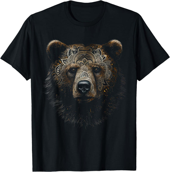 @n!mal Bear Mandala Art Animal Lovers Animals Bear T-Shirt - As Pictured