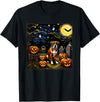 Starry Night Boxer Dog Halloween Spooky Halloween Boxer Dog Starry Night T-Shirt for Men Women Kids - Black