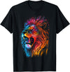 Lion Head Lion Face Fire of God, lion Animal roaring lion workout positive T-Shirt - As Pictured