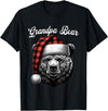 Family Matching Christmas Bear Outfits for Family Grandpa Bear Christmas Red Buffalo Family Matching Christmas T-Shirt - Black
