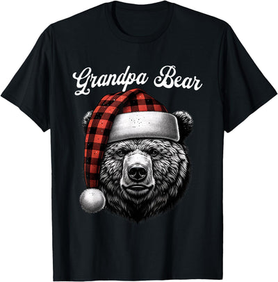 Grandpa Bear Christmas Red Buffalo Family Matching Christmas T-Shirt