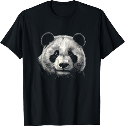 Panda Bear Face Graphic Art Design T-Shirt
