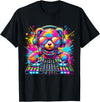 Magical and Funny Music lover Gifts DJ Teddy Bear Disco Hip Hop T-Shirt - Black