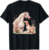 Horse And Dog Companions Forever Horse And Dog Silhouette Love Harmony T-Shirt - Black
