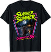 Summerween Slasher Summer Halloween Spooky Tee Vintage Summerween Funny Slasher Summer Halloween 80s Style T-Shirt - Black