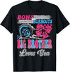 Gender Reveal Family Matching Burnouts or Bows Big Brother Loves You Gender Reveal Party T-Shirt - Black