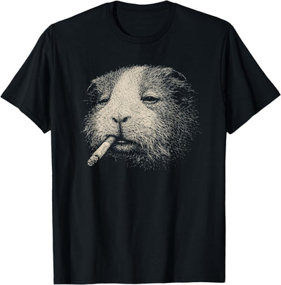 Funny Guinea Pig Smoking Cigarette No Patience Attitude T-Shirt