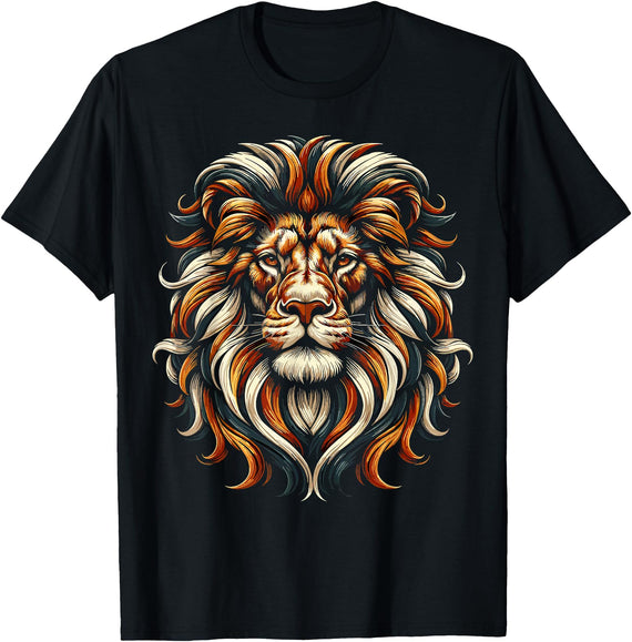 Lion Lover Face Wild Animal Lion Face Wild Animal Cute Lion T-Shirt - As Pictured