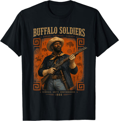 Buffalo Soldiers African American Black History Military Us Vintage T-Shirt