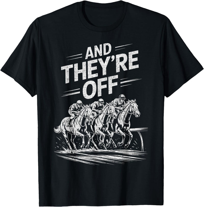 Horse Racing Design, Horses Race Lover Funny Horse Racing Design for Men Women Kid Horse Race Lover T-Shirt - Black