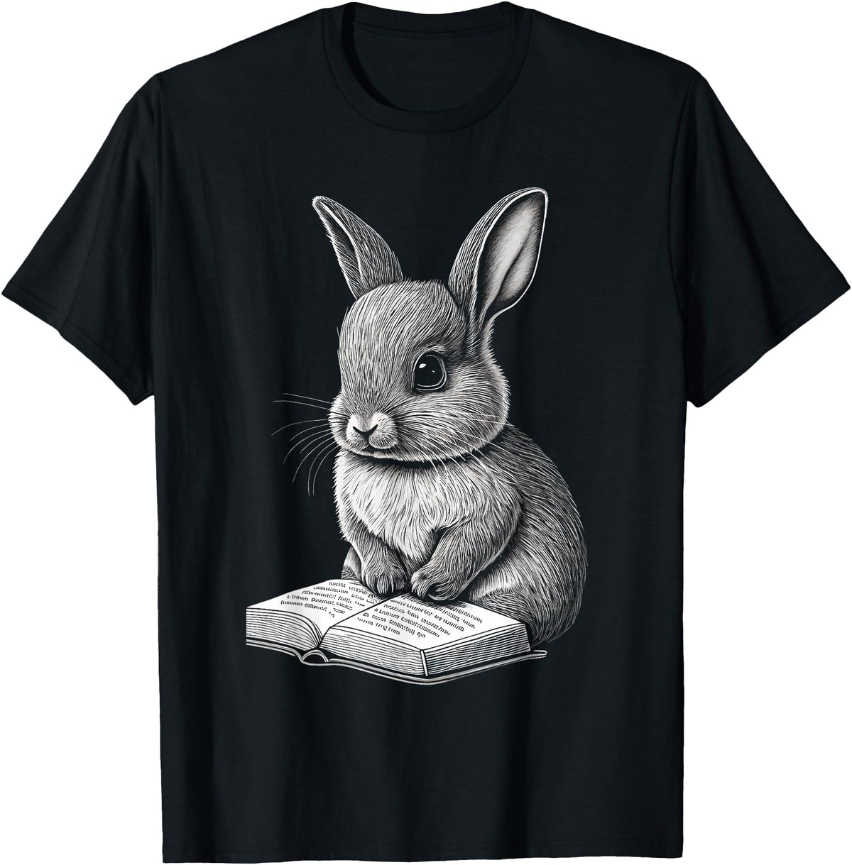 Bunny Lover Easter Rabbit Women Men Kids T-Shirt in Black