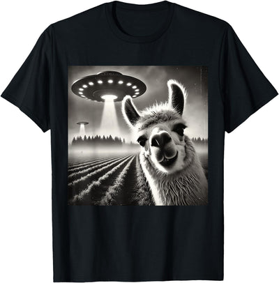 ÄLlamaAlpacaCo. Funny Llama Alpaca Selfie UFOs T-Shirt