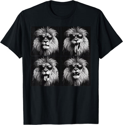 Lion Selfie Funny Meme Women Kids Boys Girls Youth Teen Men T-Shirt