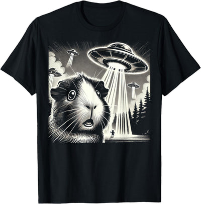 Guinea pig UFO Funny Meme Selfie T-Shirt