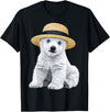 Z00Squad Polar Bear Art Blue Eyes Motif T-Shirt - As Pictured