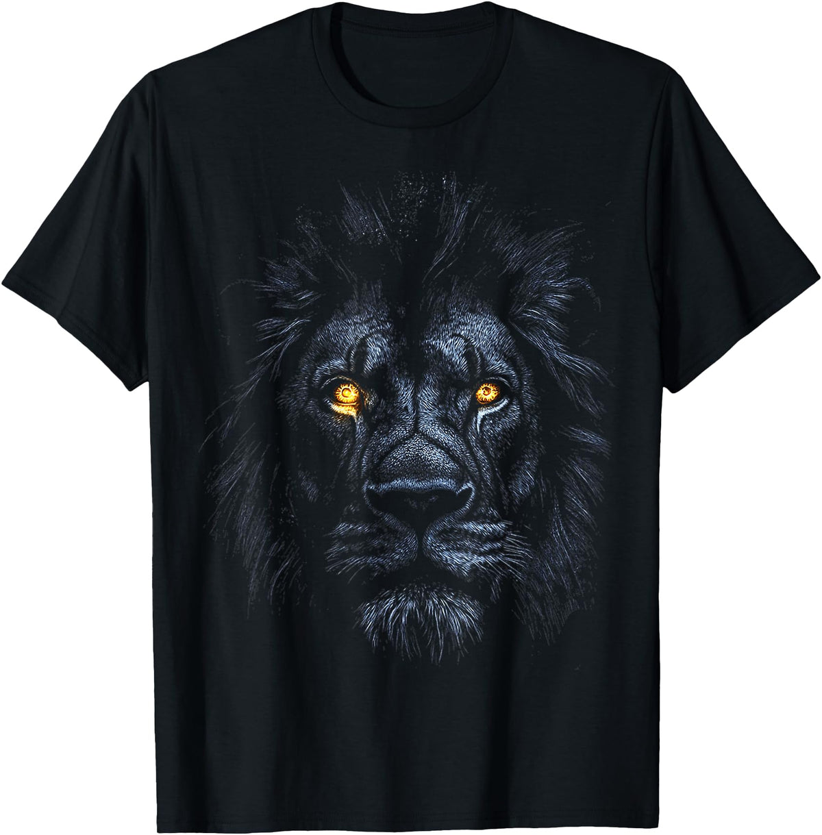 @n!mal Lion Print Face Animal Lover Motif Portrait Art Lion T-Shirt - As Pictured