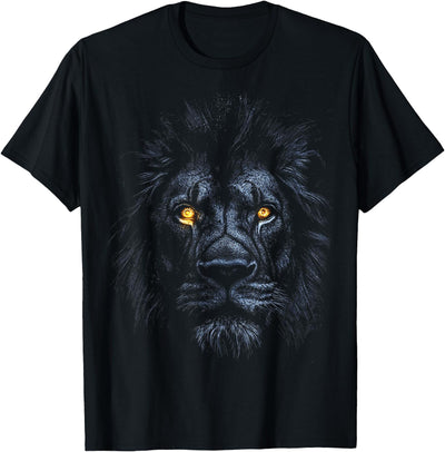 Lion Print Face Animal Lover Motif Portrait Art Lion T-Shirt