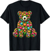 Tulips Bears Lover Flower Gardening Apparel Tulip Bear Flower Gardening Floral T-Shirt - Black