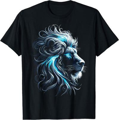 Lion Blue Eyes Animal Lion T-Shirt