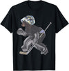 Behrbones Bear Hockey Goalie T-Shirt - Black