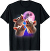 3 Animals Howling At The Moon Shirt & Gifts 3 Pigs Howling At The Moon Funny Pig Animal Lover Farmer T-Shirt - Black