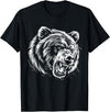 Angry Grizzly Bear T-Shirt - Black